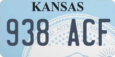 KS license plate 938ACF