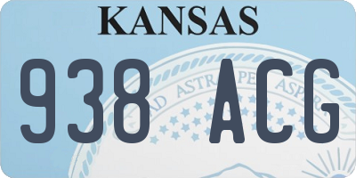 KS license plate 938ACG