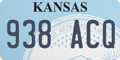 KS license plate 938ACQ