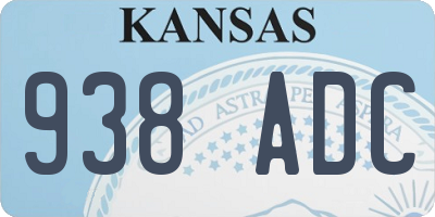 KS license plate 938ADC