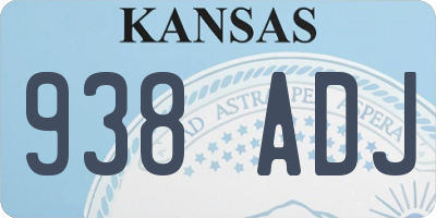 KS license plate 938ADJ
