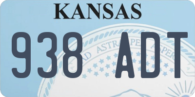 KS license plate 938ADT