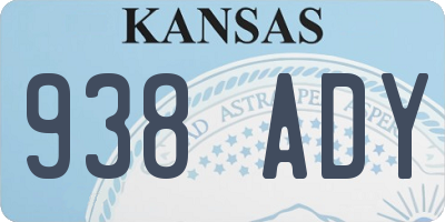 KS license plate 938ADY
