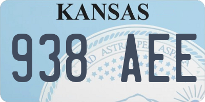 KS license plate 938AEE