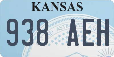 KS license plate 938AEH