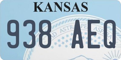 KS license plate 938AEQ