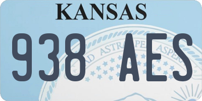 KS license plate 938AES