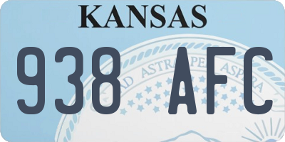 KS license plate 938AFC