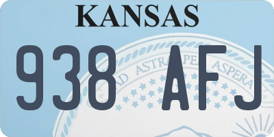 KS license plate 938AFJ