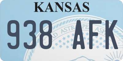 KS license plate 938AFK