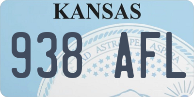 KS license plate 938AFL