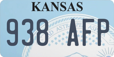 KS license plate 938AFP