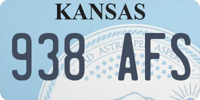 KS license plate 938AFS