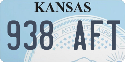 KS license plate 938AFT