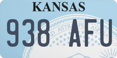 KS license plate 938AFU