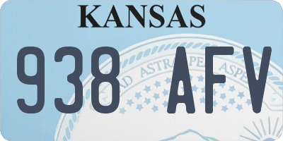 KS license plate 938AFV