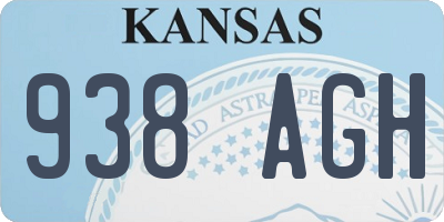 KS license plate 938AGH