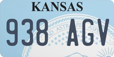 KS license plate 938AGV