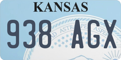 KS license plate 938AGX