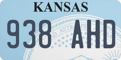 KS license plate 938AHD