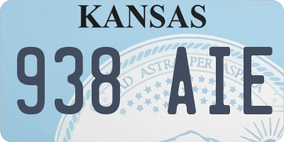 KS license plate 938AIE