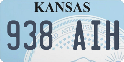 KS license plate 938AIH
