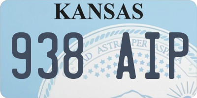 KS license plate 938AIP