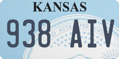 KS license plate 938AIV