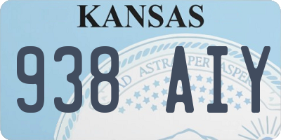 KS license plate 938AIY