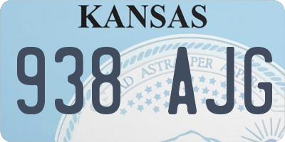 KS license plate 938AJG