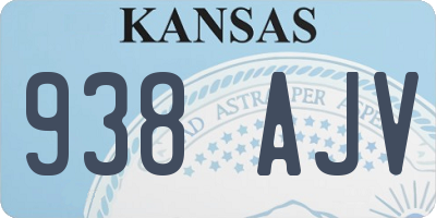 KS license plate 938AJV