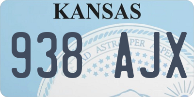 KS license plate 938AJX