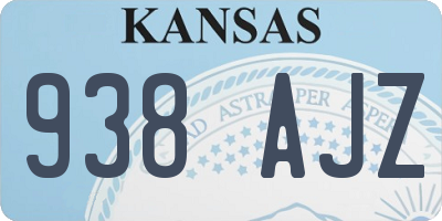 KS license plate 938AJZ