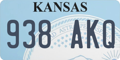 KS license plate 938AKQ