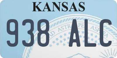 KS license plate 938ALC