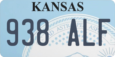 KS license plate 938ALF