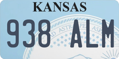 KS license plate 938ALM