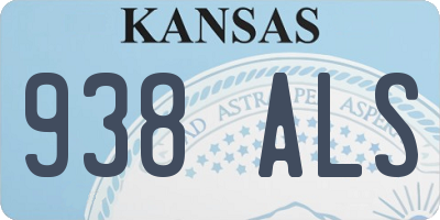 KS license plate 938ALS