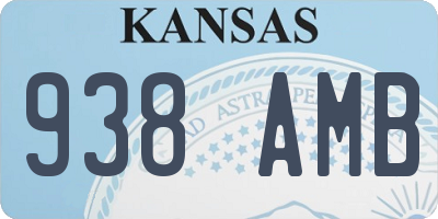 KS license plate 938AMB