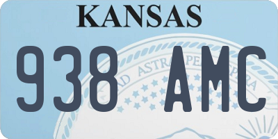 KS license plate 938AMC