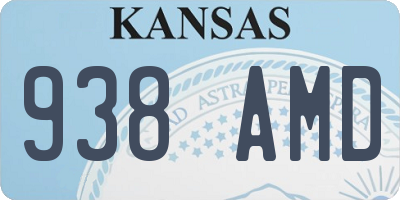 KS license plate 938AMD