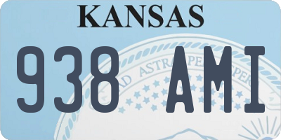 KS license plate 938AMI