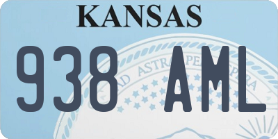 KS license plate 938AML