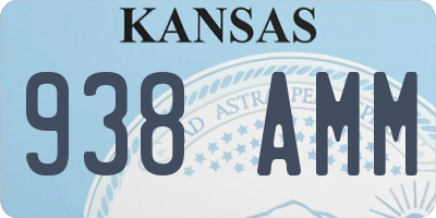 KS license plate 938AMM
