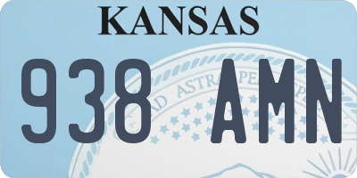 KS license plate 938AMN