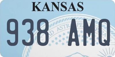KS license plate 938AMQ