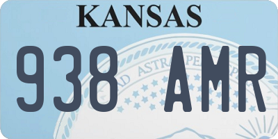 KS license plate 938AMR