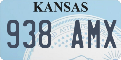 KS license plate 938AMX