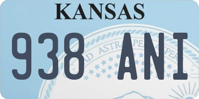 KS license plate 938ANI