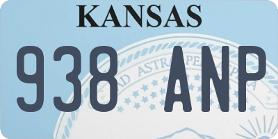 KS license plate 938ANP